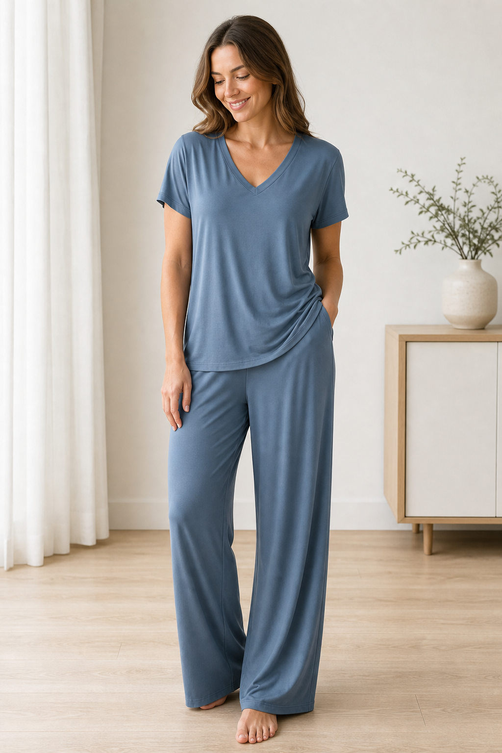 Mineral blue bamboo lounge set