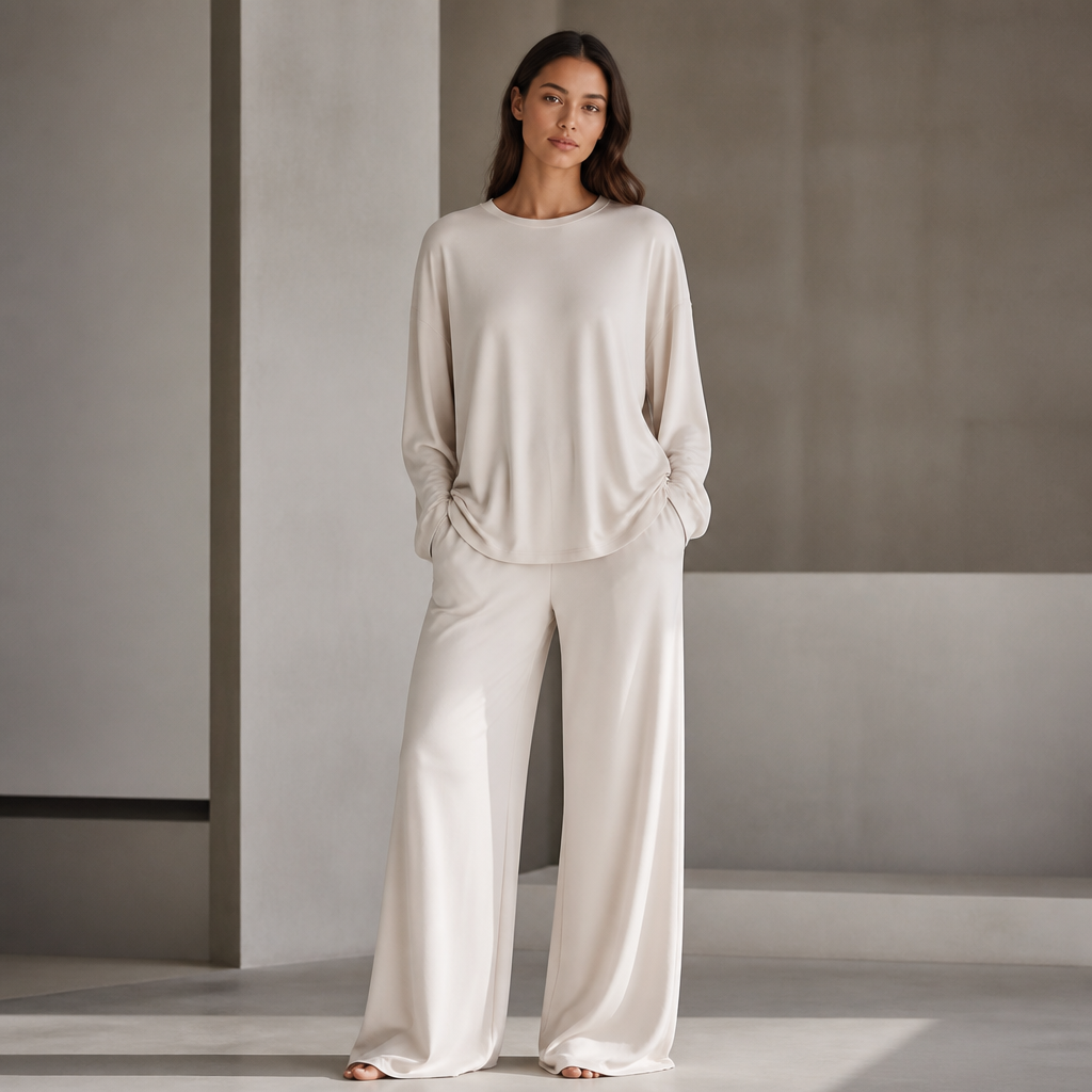 Oyster White Modal Lounge Set