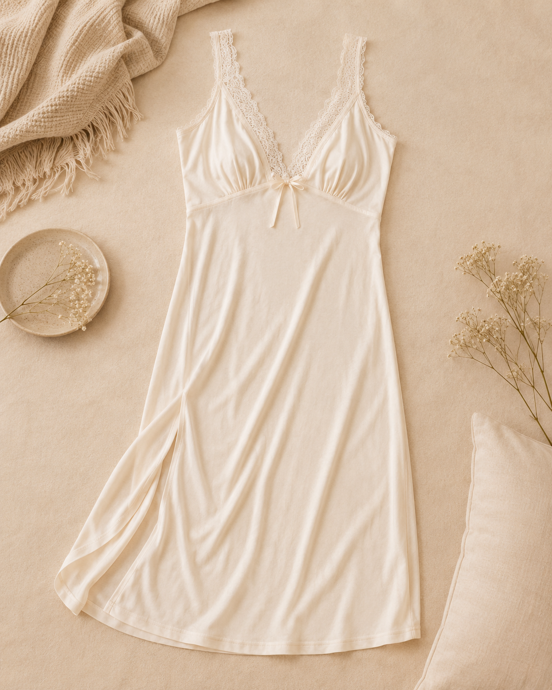 Ivory Lace Nightgown thumbnail 4